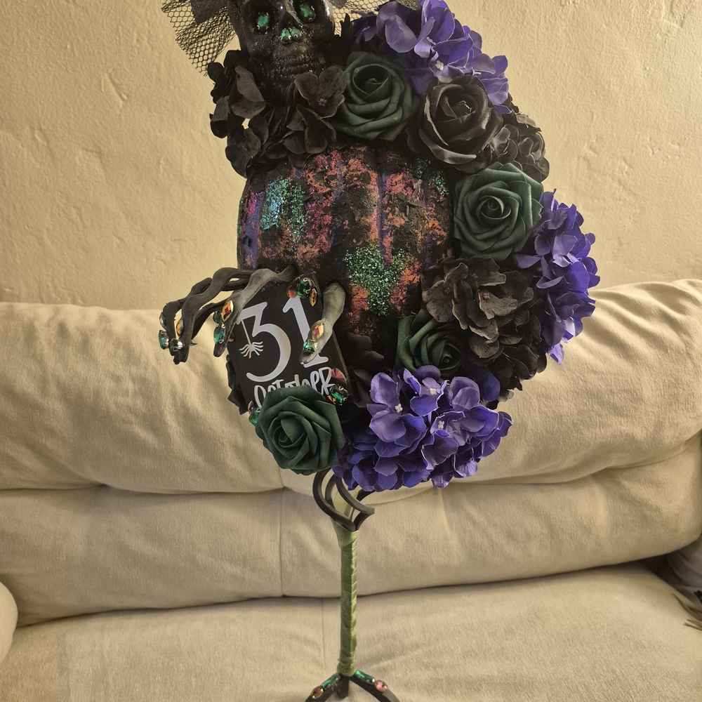Halloween Skull Floral Arrangement